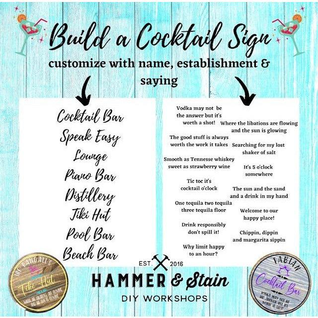 BUILD A COCKTAIL SIGN COLLECTION