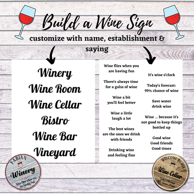 BUILD A WINE SIGN COLLECTION (BDJ)