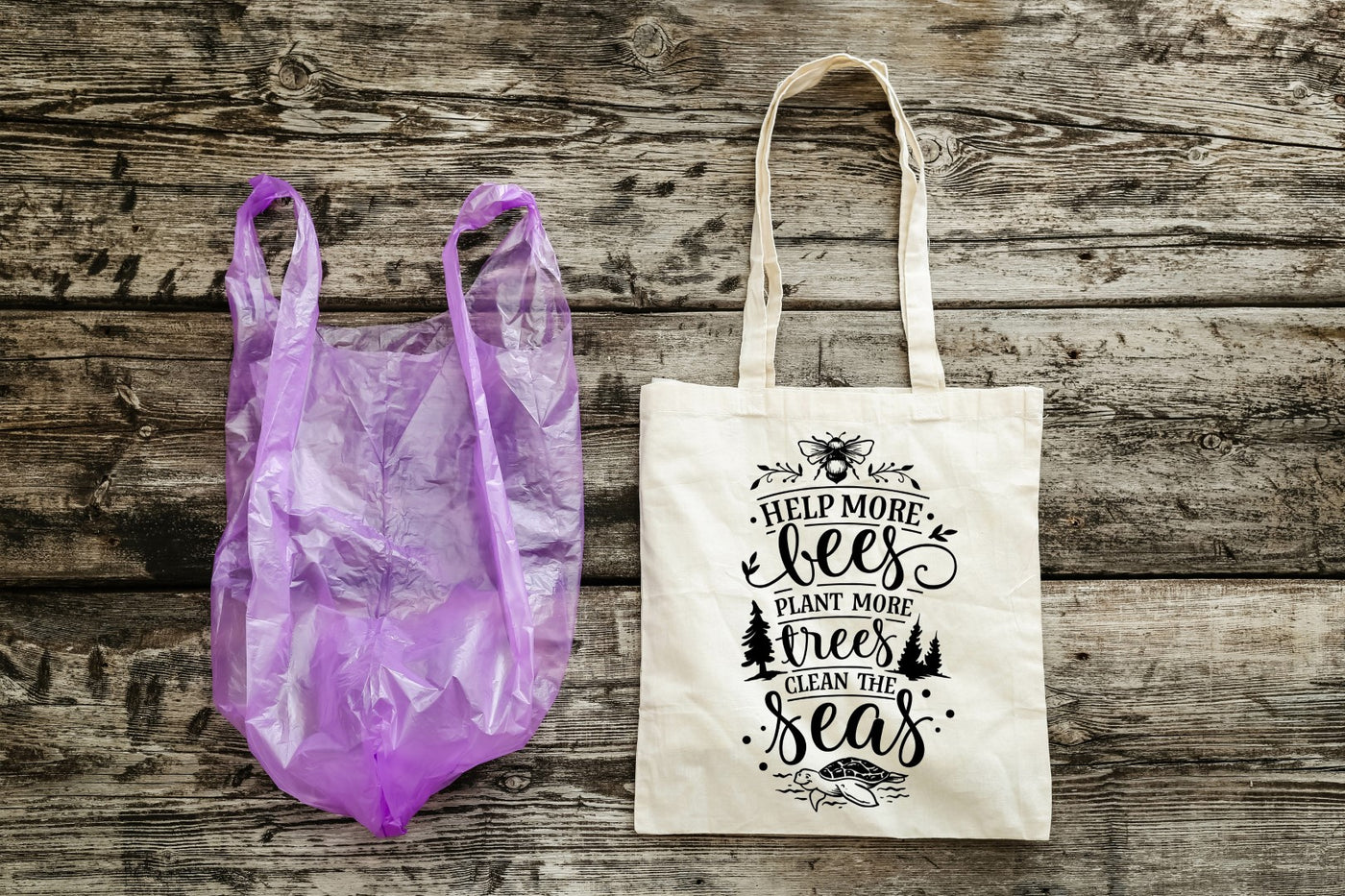 BE THE CHANGE - EARTH DAY TOTES